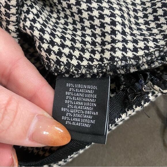 Ralph Lauren Black Label Wool Houndstooth Stretch Pants Dress Trouser Sz 4 - Picture 9 of 12